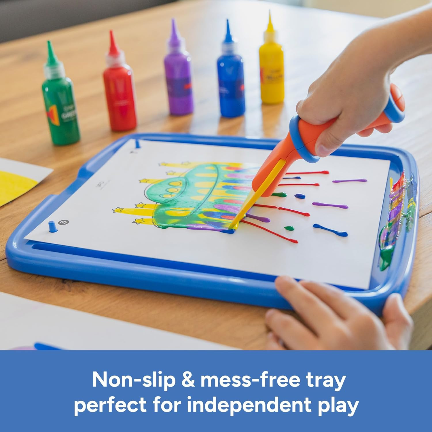 Squeegee Art Kit – DIY Crafts for Kids Ages 4-8, Squeegee Painting Kit for Kids,