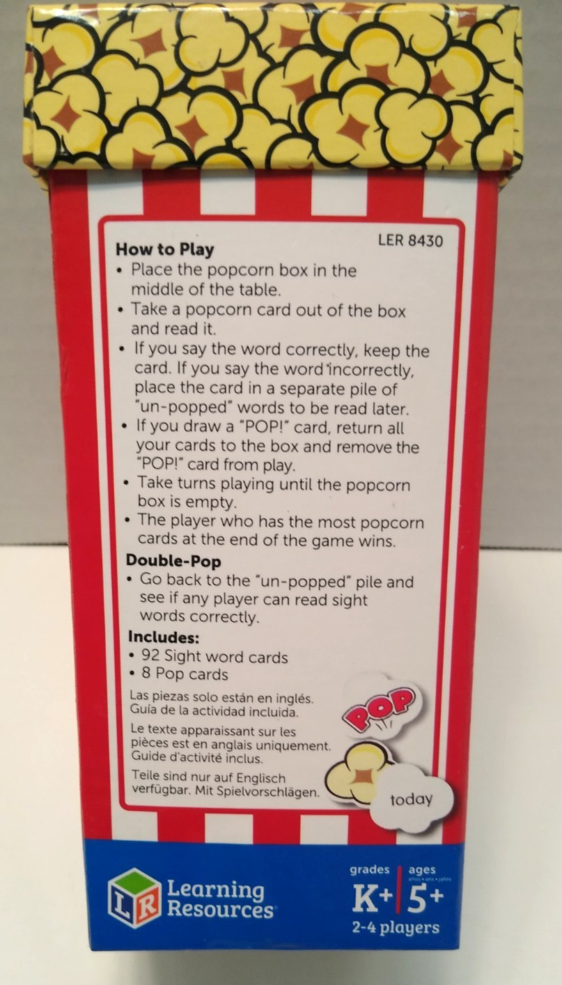 Learning Resources Pop for Sight Words Game. Word Recognition. Complete Set