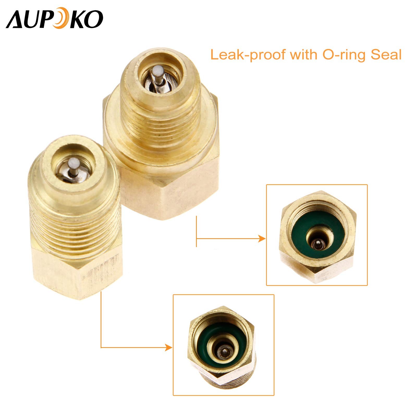 Aupoko R12 R22 to R134a Adapters, R134A Refrigerant Tank/Vacuum Pump Port Connec