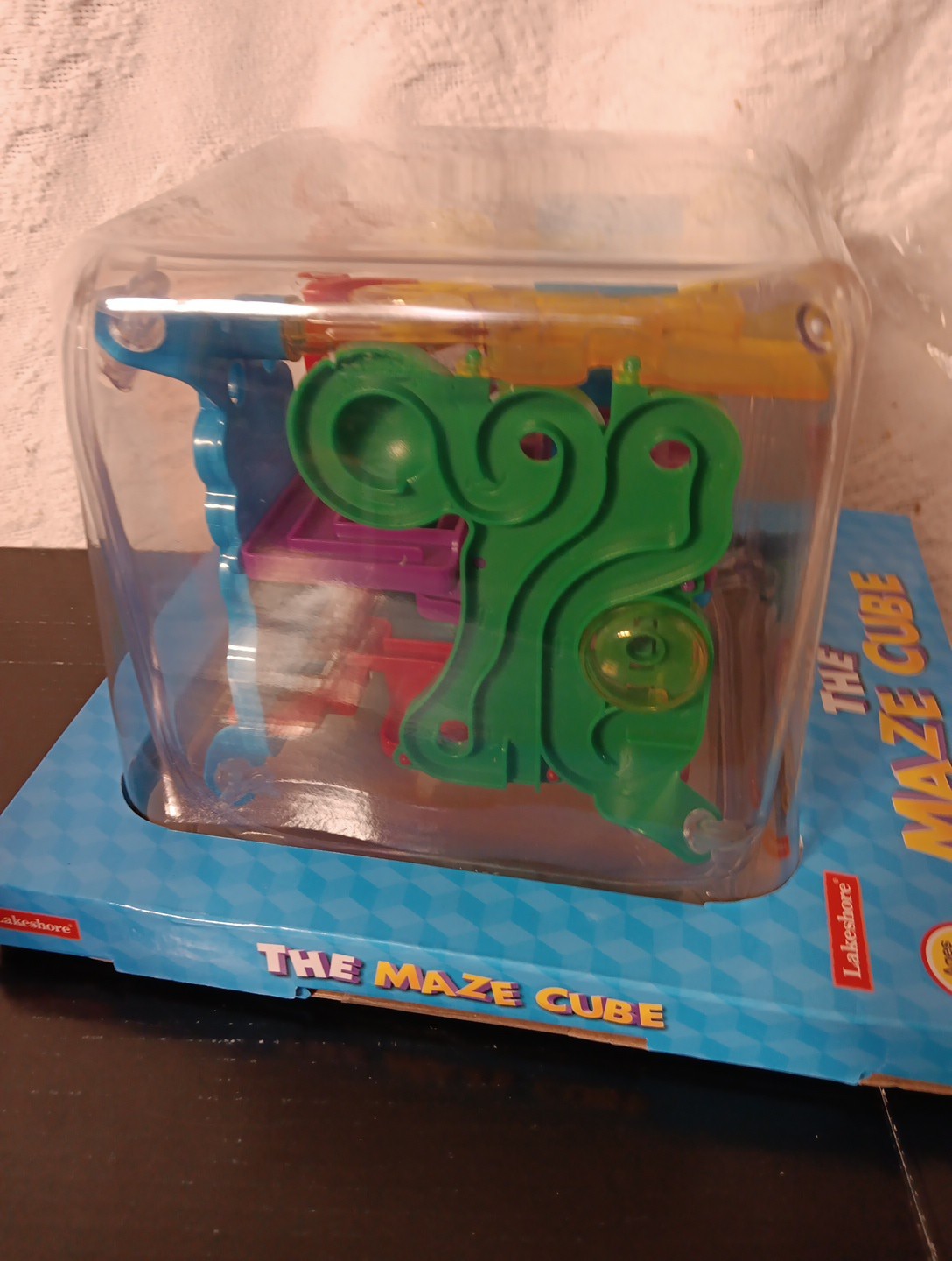 Lakeshore Learning 3D Maze Magic Cube Transparent Puzzle Rolling Ball Toys STEM