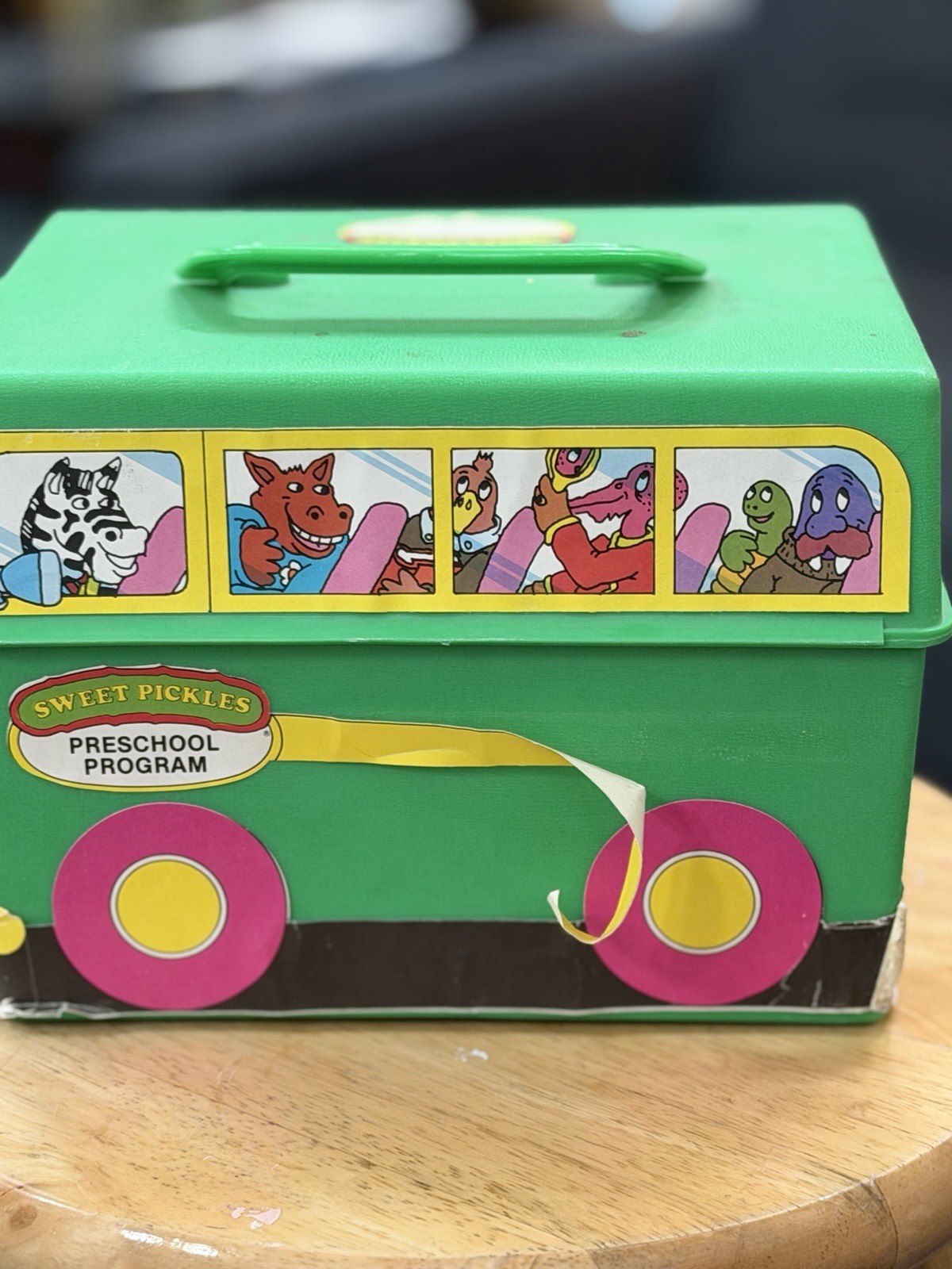VTG Sweet Pickles Preschool Program Learning Case Activity Bus Full w/ Cards