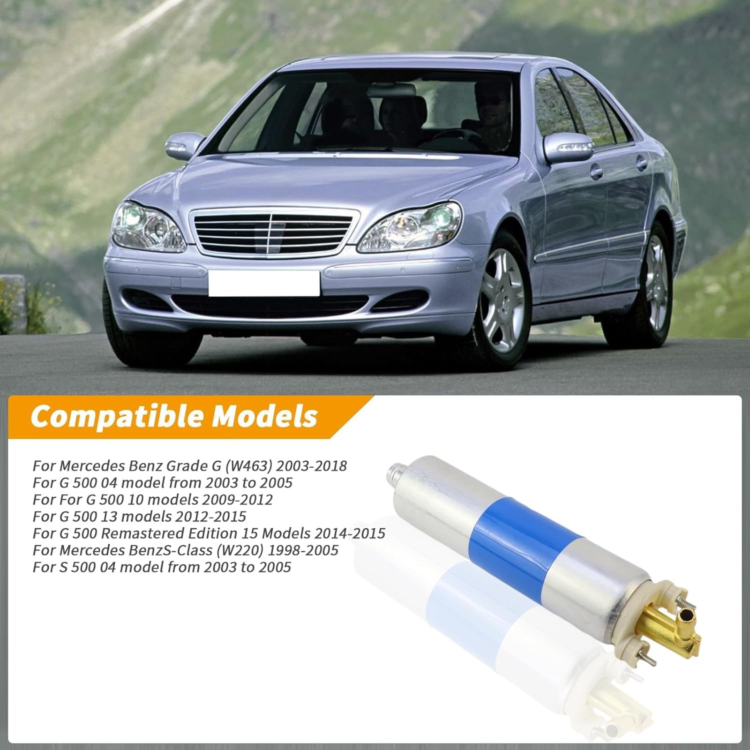 Fuel Pump For Mercedes Benz 1997-2016 W210 W463 W222 V220 R170 E240 G320 G500