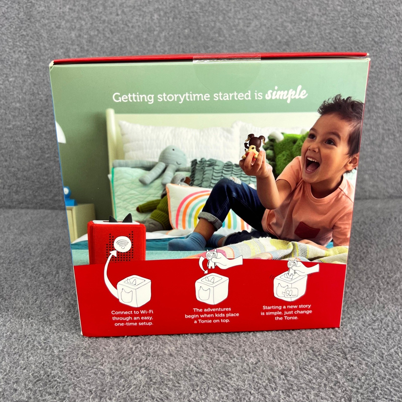 Tonies Toniebox Starter Set Red Kids Bundle 7 Figures Mickey Peppa Thomas New