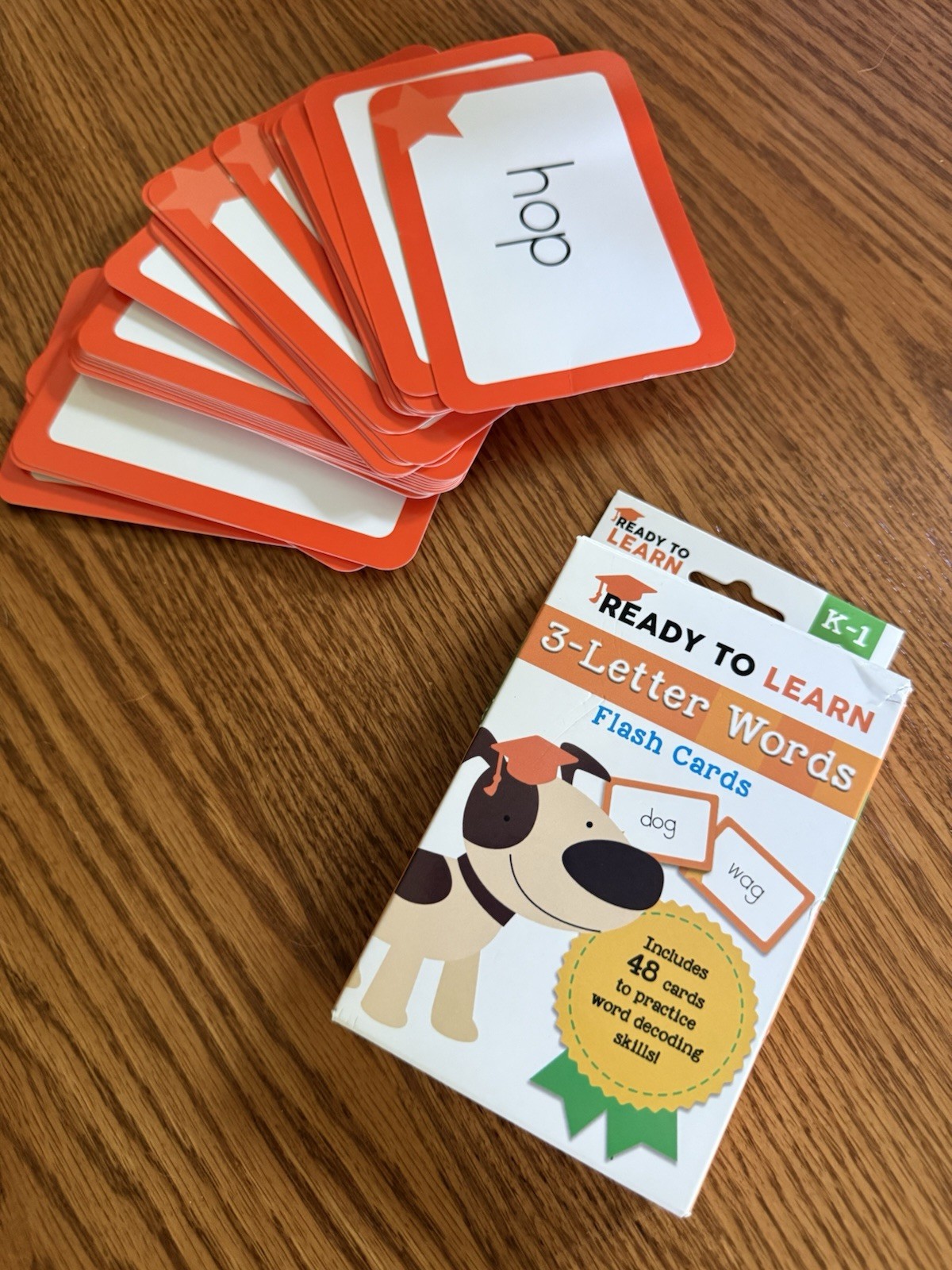 Ready to Learn 3-Letter Words Flash Cards K-1 Reading/Phonics 48 ISBN