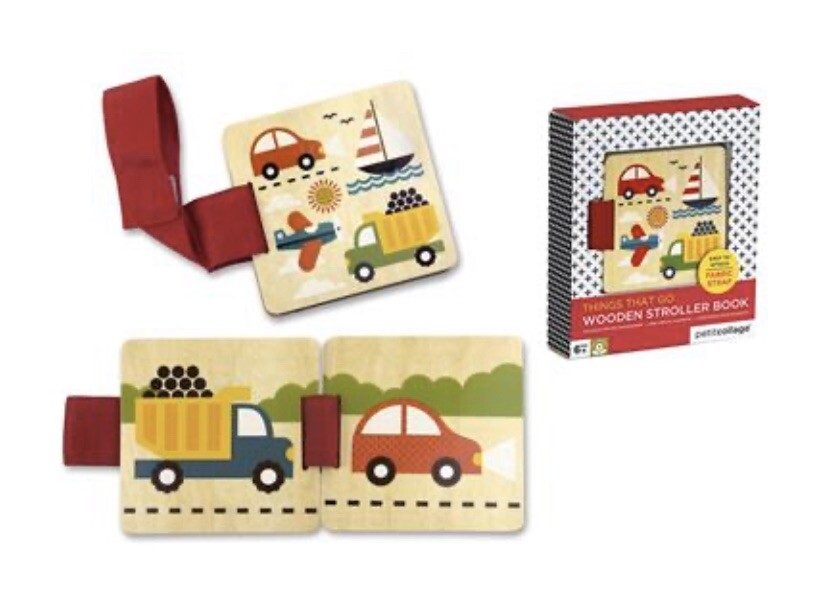 Petit Collage Wood Stroller Book, Safari