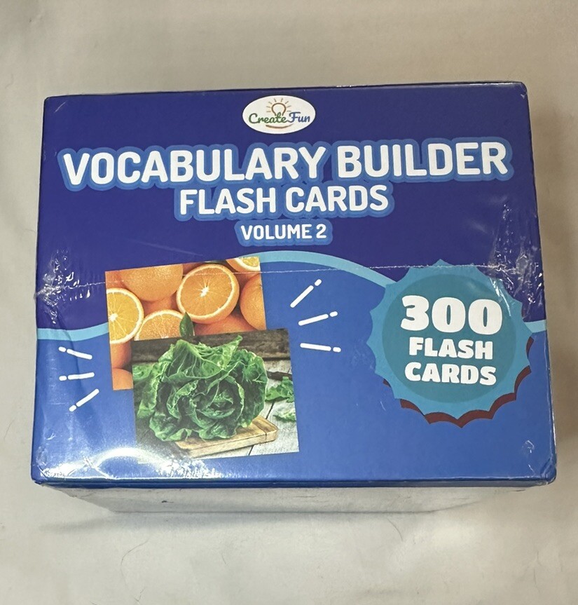Vocabulary Builder Flash Cards Vol 2 | 300 Photo Cards with Learning NEW SEALED