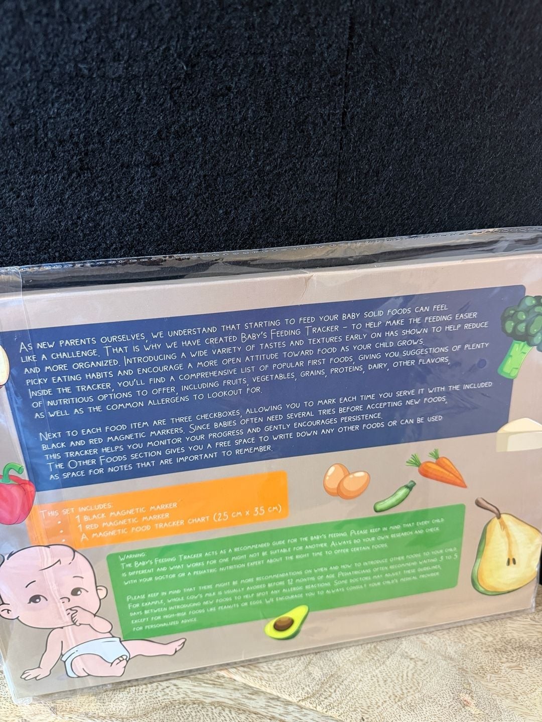 Mommy’s Guide Baby’s Feeding Tracker Magnetic Chart with Markers
