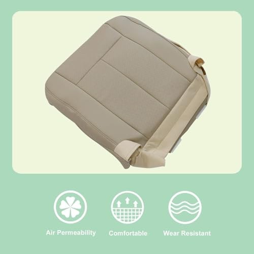 FZJDSD Tan Driver & Passenger Bottom Perforated Microfiber Leather Microfiber