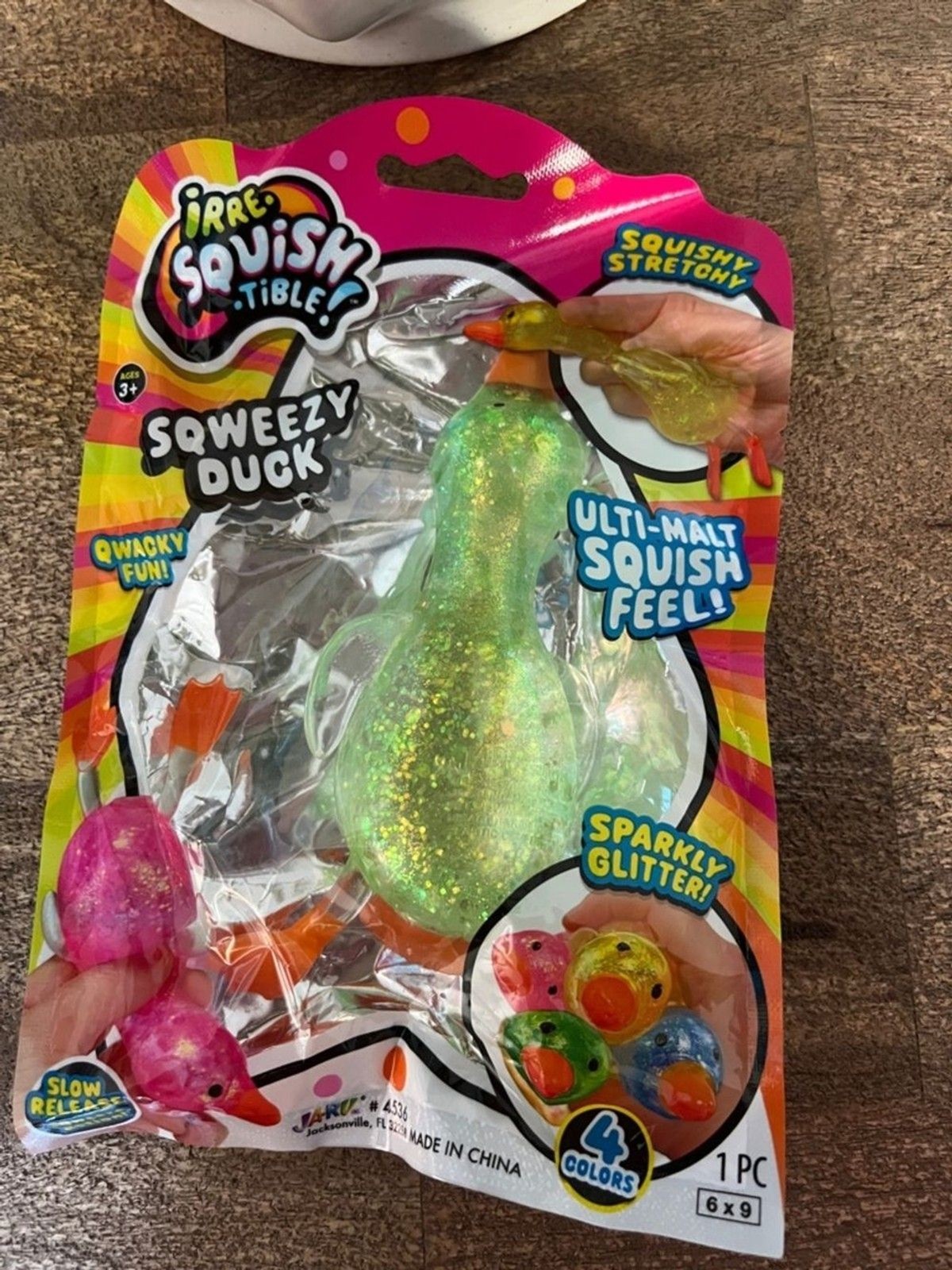 Ja-Ru Sqweezy Duck Kids Toy – GreenSparkly Squish