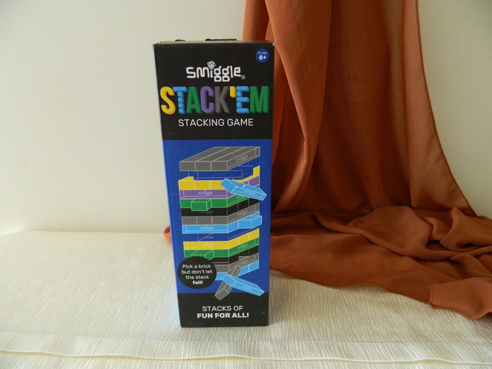 New Smiggle STACK’EM Stacking Bricks Game Gift For Age 6+ Plastic Original Box