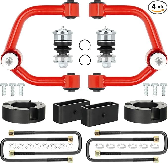 3″ Front & 2″ Rear Leveling Lift + Upper Control Arms Lift 2-4″ for Toyota