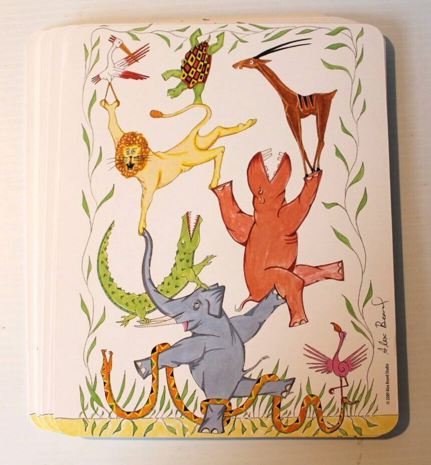 8×10 Alphabet Flash Cards Based On The Jungle Grapevine Alex Beard Animal Large