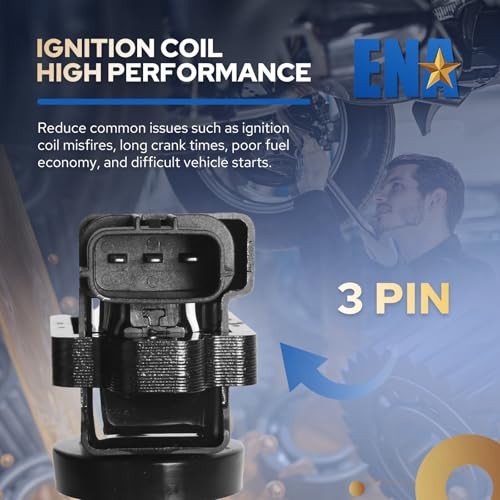ENA Set of 4 Ignition Coil Pack Compatible with Chevrolet Suzuki Tracker Aerio
