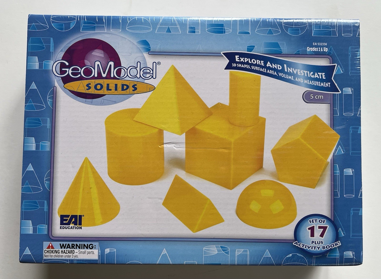 EAI Education Geo Model Solids – Set Of 17 Plus Activity Book, Grades 2+, NIB