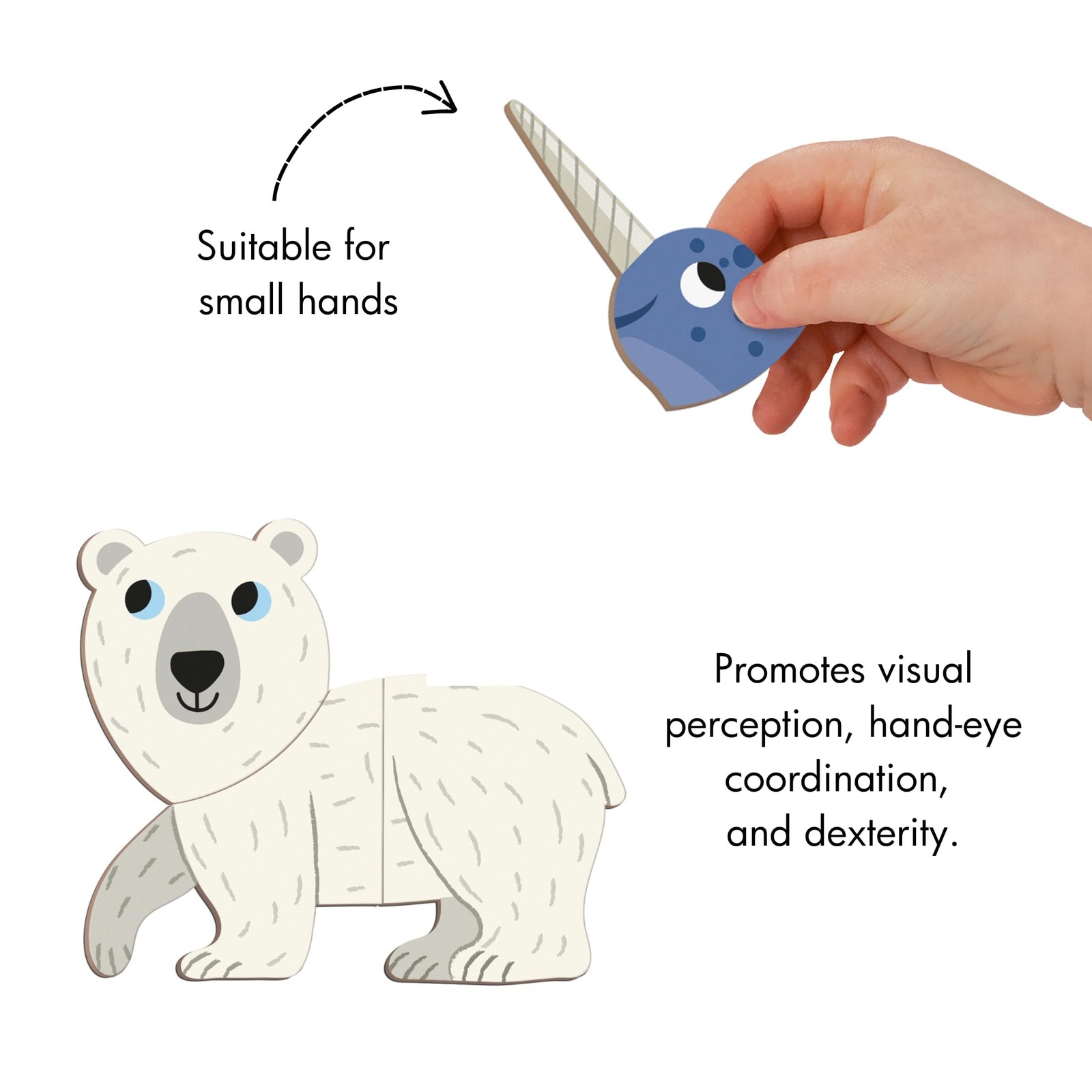 Janod – Magnéti’Book Arctic Animals – 30-Magnet Educational Game with 10 Mo