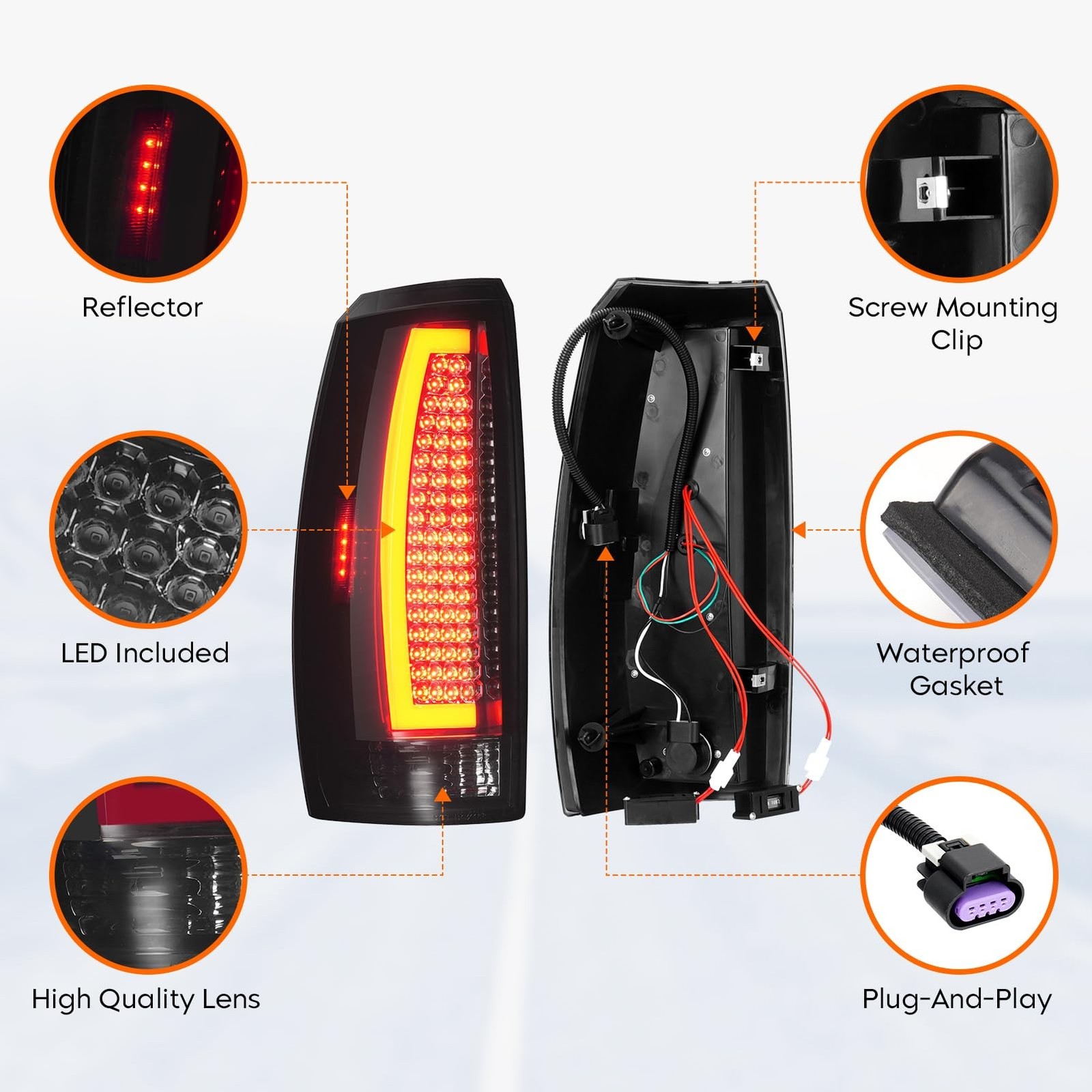 Tresound LED Tail Light for Chevy Avalanche 2007 2008 2009 2010 2011 2012 201…