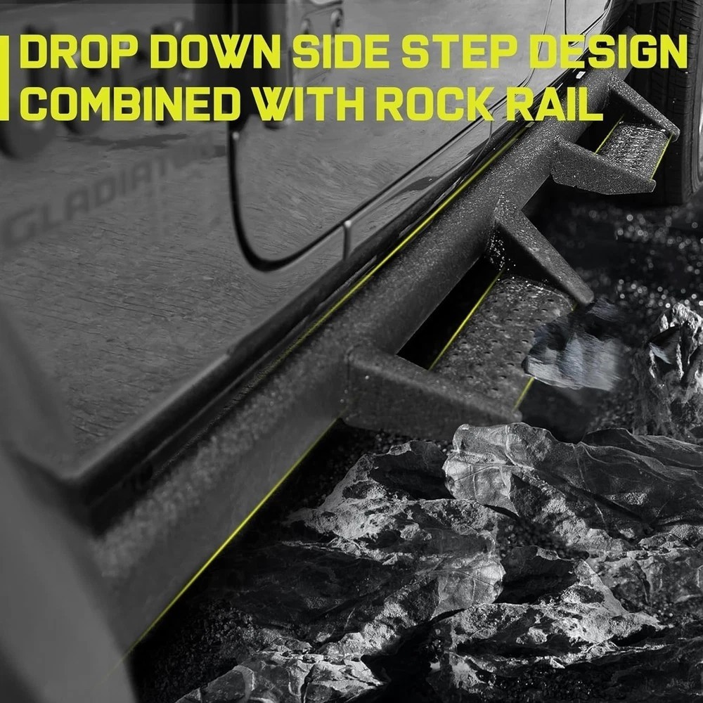 BINARY STAR Curve Design Running Boards Compatible with Vehicle 2020-2025 Jee…