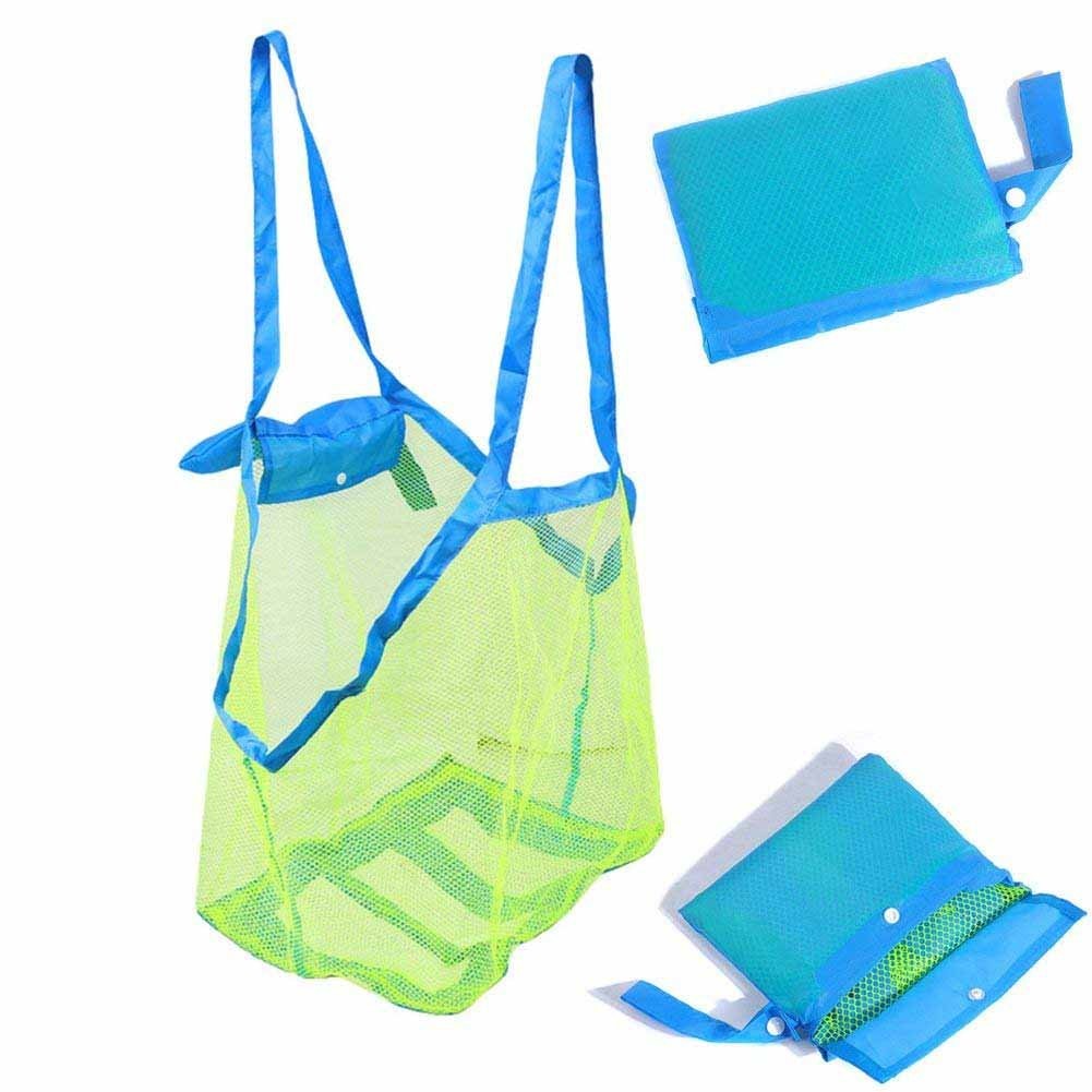 SupMLC Mesh Extra Large Beach Bags and Totes – Holds Toys, X-Large, Green