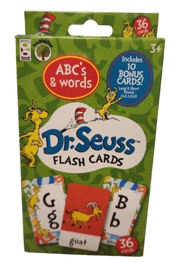 Dr. Seuss Learning Flash Cards: ABC’s & Words/Colors & Shapes/Numbers – Lot of 3
