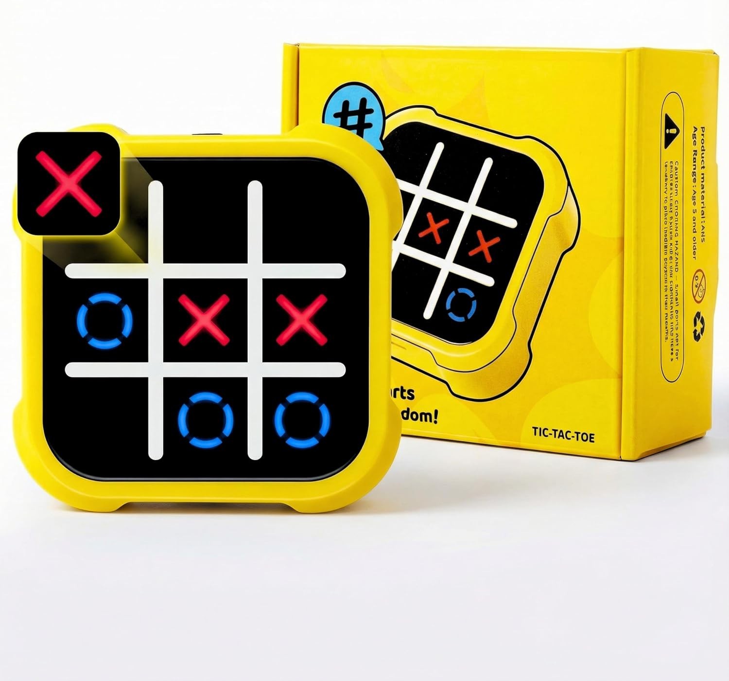 4-in-1 Electronic Tic Tac Toe Handheld Game, XO Noughts & Crosses + Memory Flash