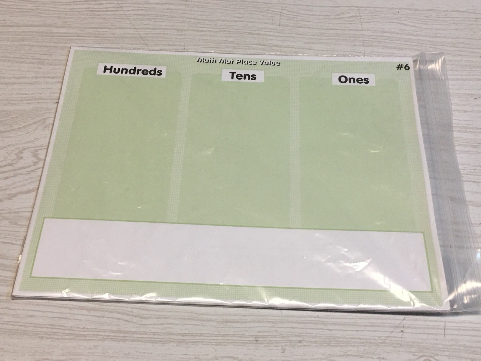 Classroom Set of 10 – Laminated Math Work Mats – Dry Erase #06