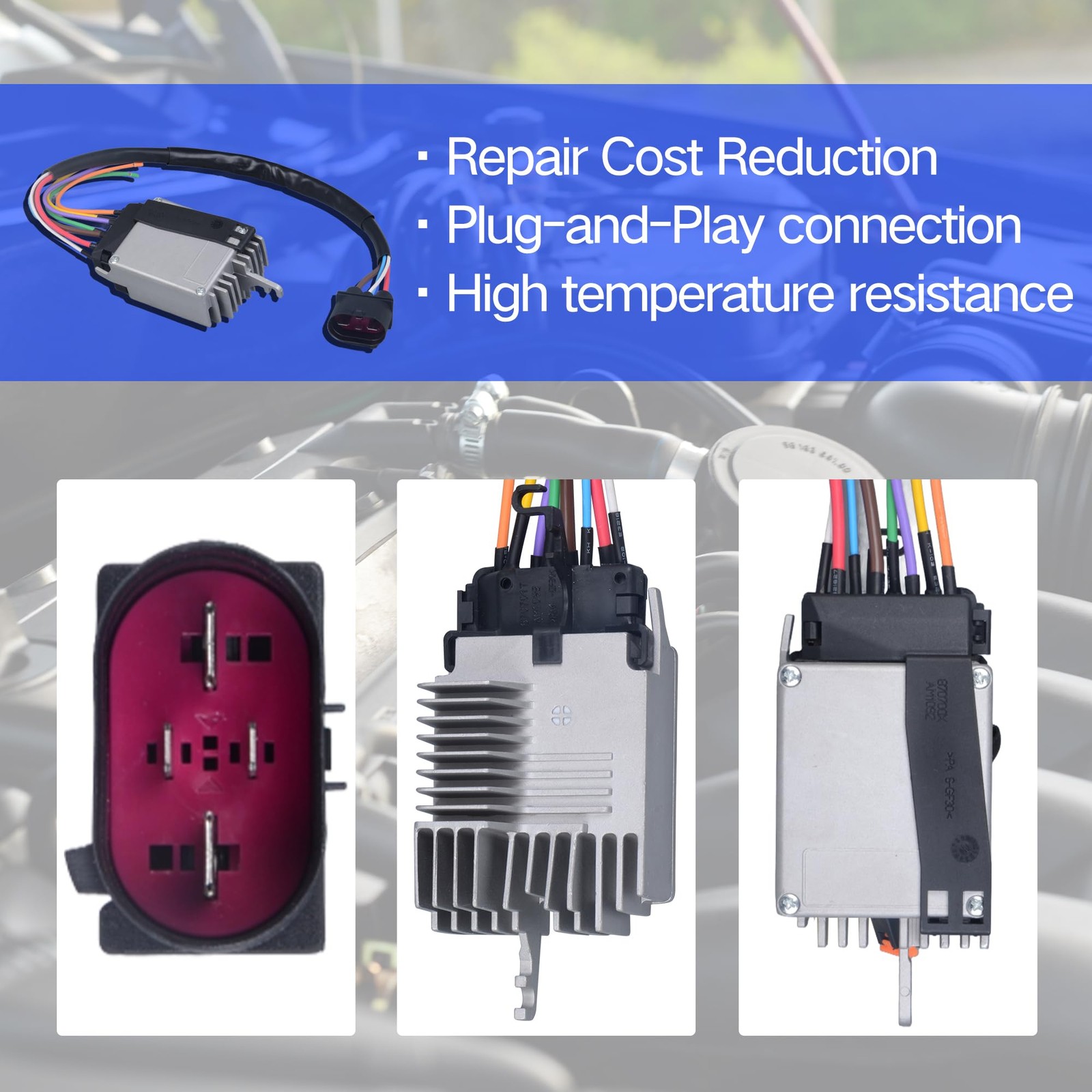 Cooling Fan Control Module Compatible with Audi A4 only A4(B6) 2003-2005;A4(B7)