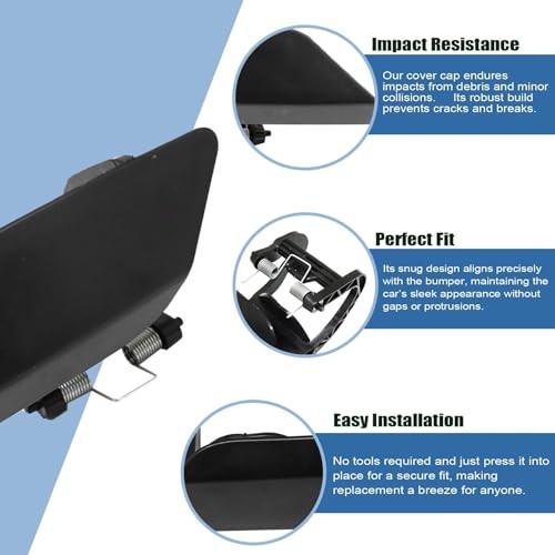 2Pcs Headlight Washer Cover Fit for Mercedes-Benz E350 E400 E550 2010-2013