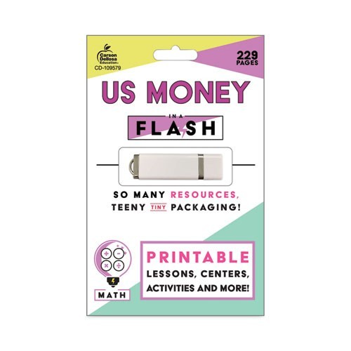 Carson-Dellosa Education In a Flash USB, US Money, Grades 1 to 3, 229 Pages