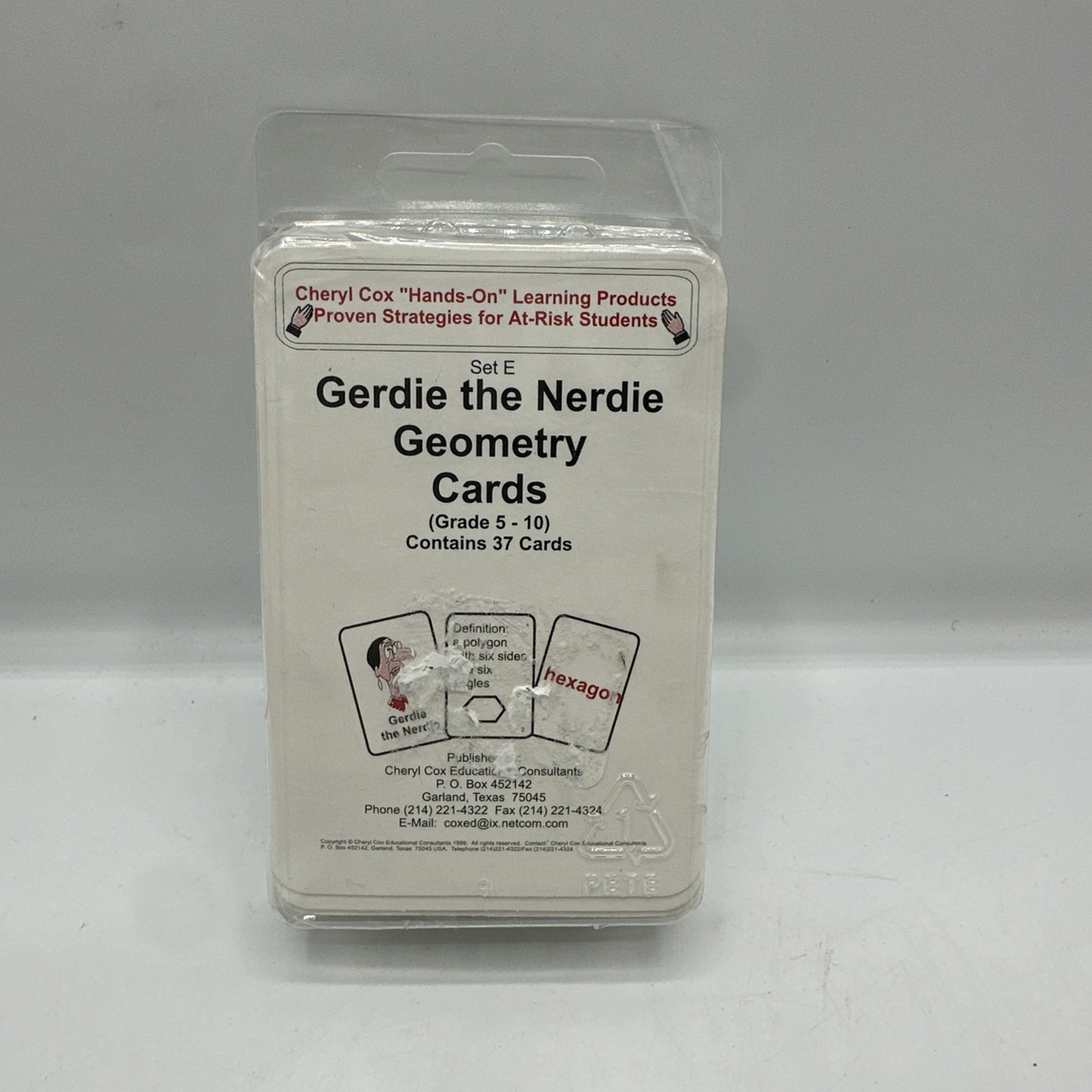 Gerdie The Nerdie Geometry Cards Grade 5-10 Cheryl Cox Educational Consultants