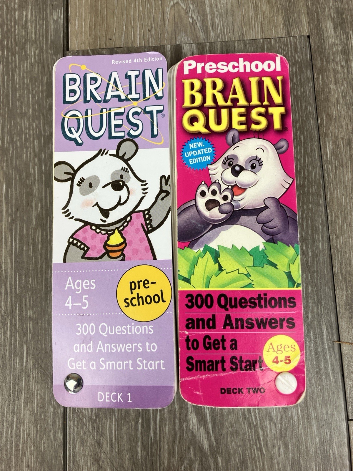 Brain Quest 300 Questions And Answers Pre School Ages 4-5 Deck 1 & 2