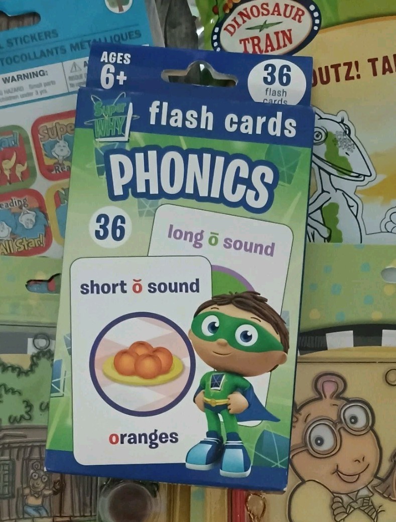 PBS Kids Lot Arthur Super Why Dinosaur Train Dr Seuss Phonics Flash Cards Craft