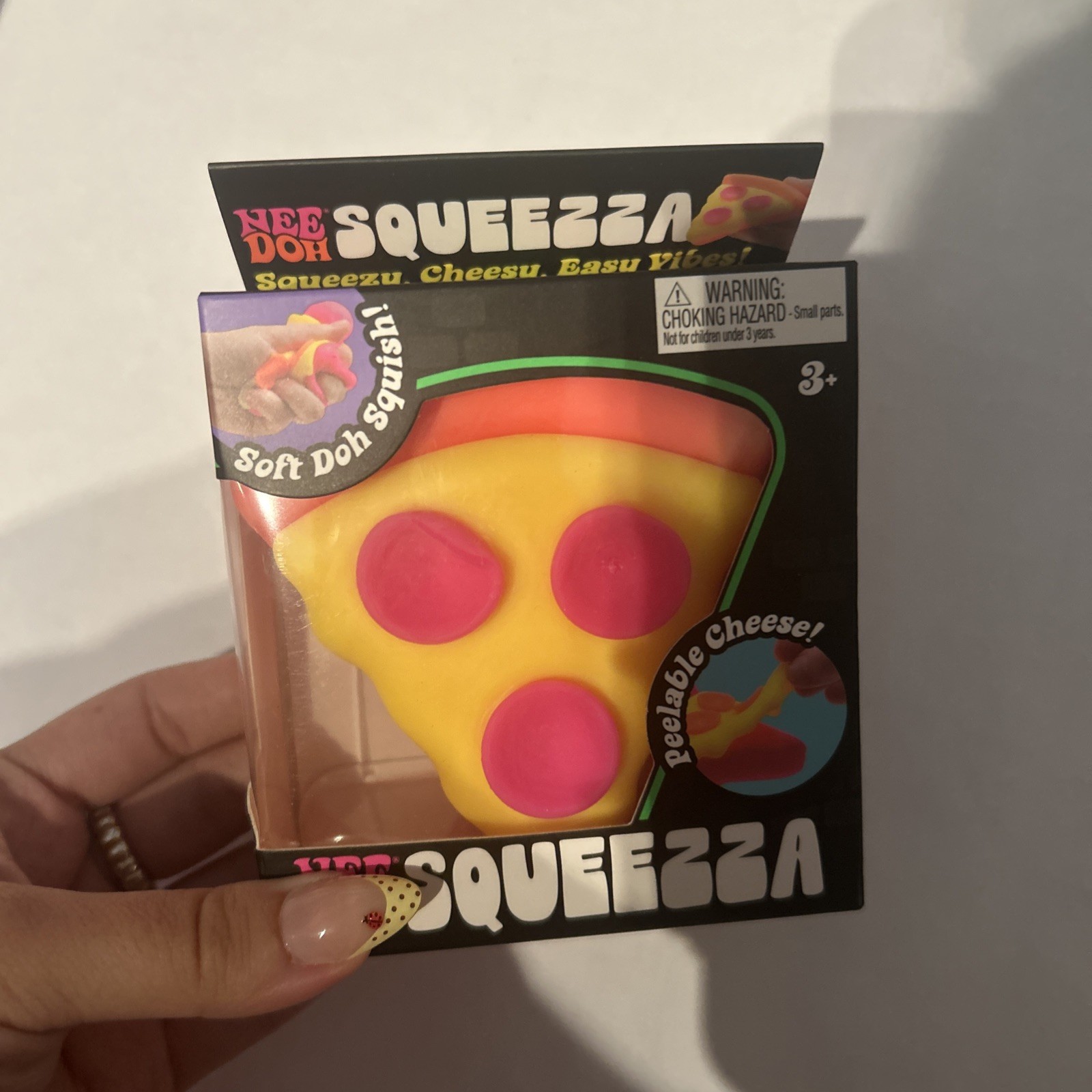 Nee Doh Squeeza Pizza Orange Rare 100% Authentic Schylling 25300NAB New Sealed