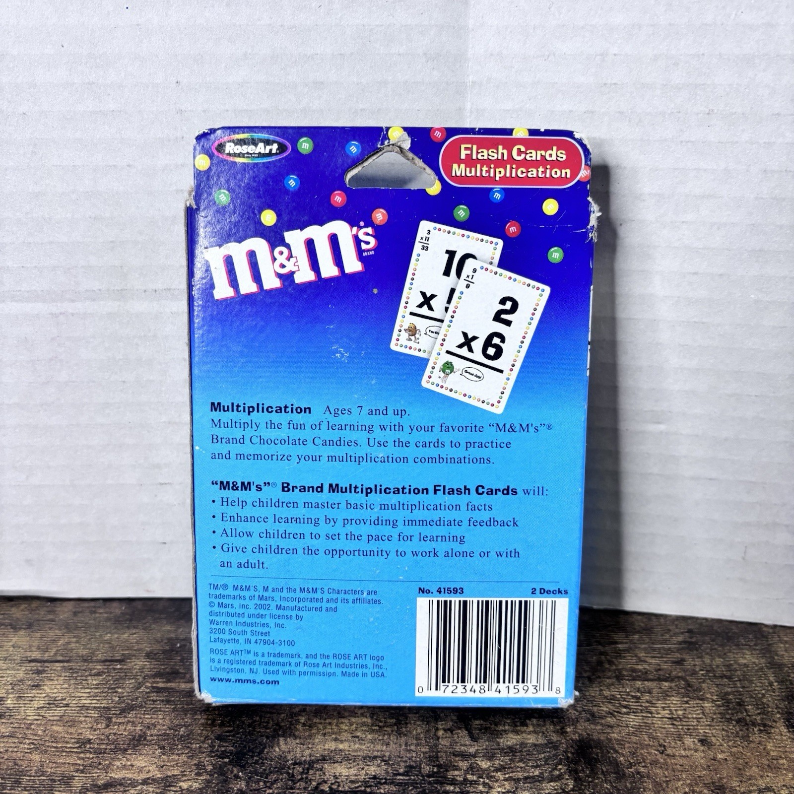 M&Ms MULTIPLICATION FLASH CARDS, FUN WITH YOUR FAVORITE M&M GUYS LEARNING