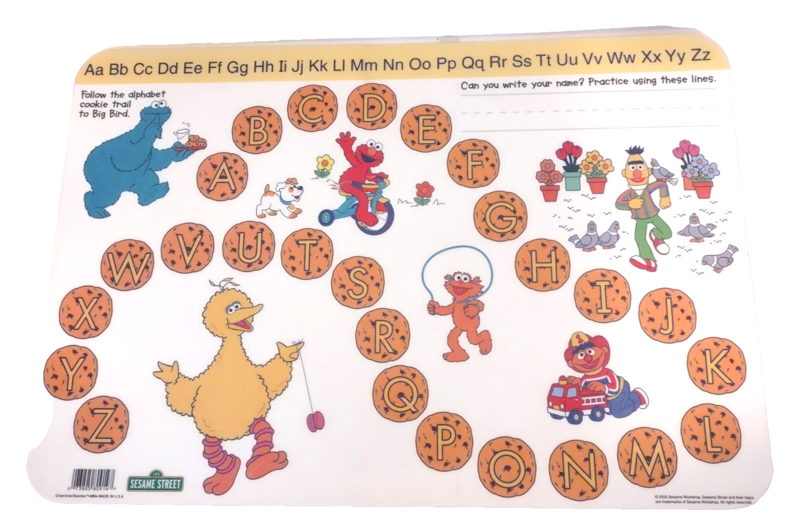 Sesame Street Double-Sided Placemats Games Activities Scrubbable Coloring BooK