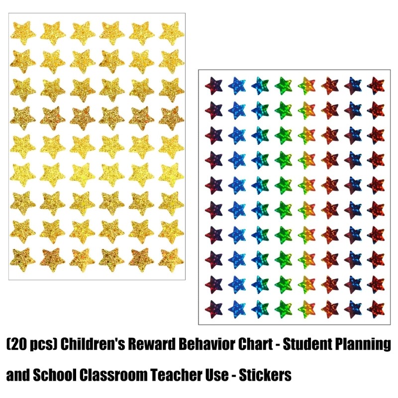 Glittering Star Sticker for Scrapbooking Journal Album Classroom Behavior Chart