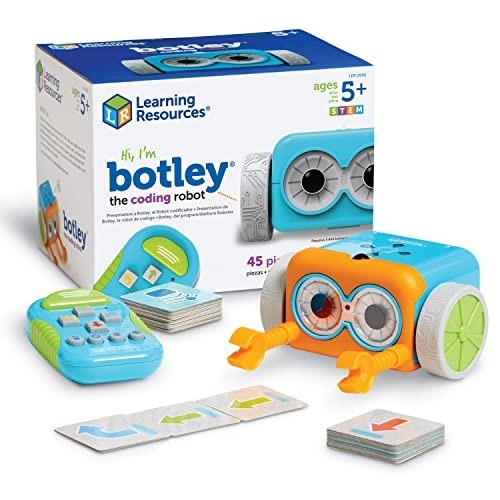 Coding Robot STEM Toy 80 Step Programming Screen Free 45 Piece Set Kids