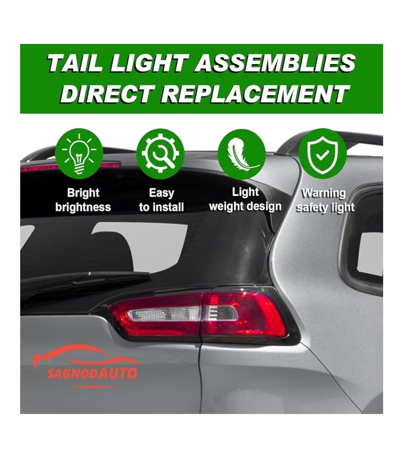 Passenger Side Tail Light Assembly Compatible With 2014-2018 Jeep Cherokee Re…