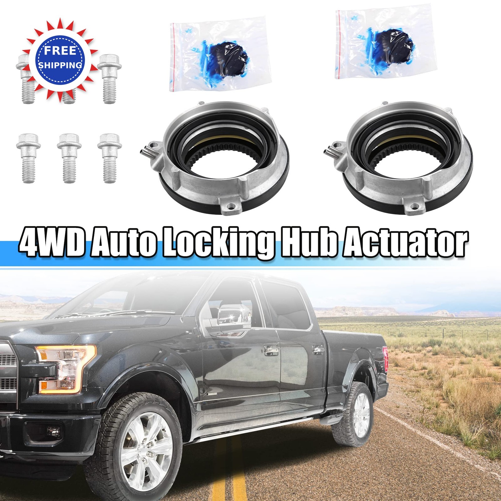 X AUTOHAUX 2 Pcs 4×4 Auto Locking Hub 4WD Actuator for Ford F 150 2004-2016