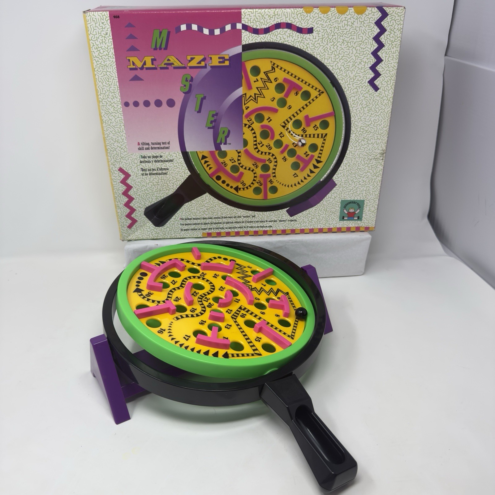 Vtg Y2K Discovery Toys Maze Master Labyrinth Game 90s Skill Marble Puzzle Retro