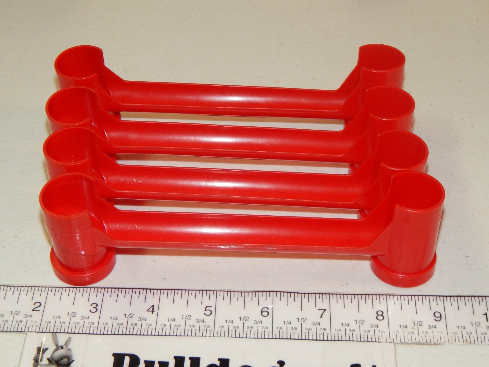 Marble Run 224 Quercetti 6588 Replacement Lot of 4 Straight Red Ramps Only