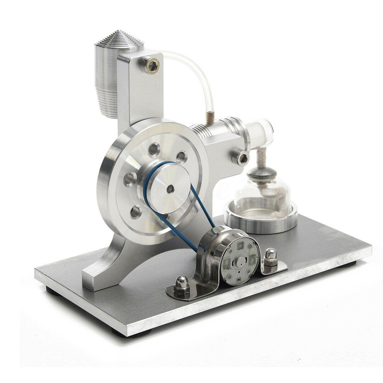 Silver Air Stirling Engine Motor Model Educational Steam Power School Physics k
