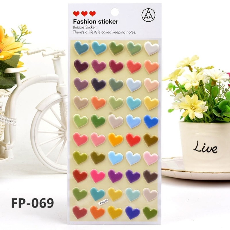 5Sheets Silicone Foam Stickers Journal Decor Phone Camera Decoration Stickers