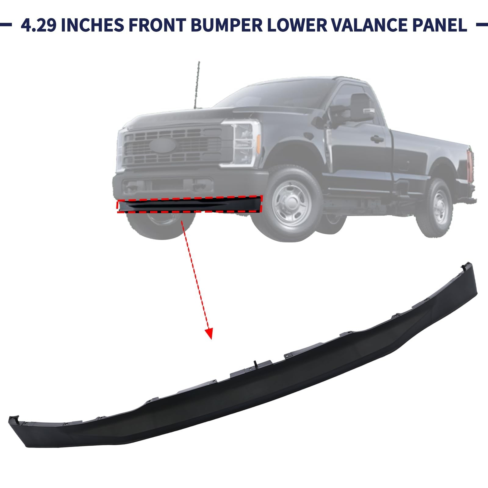 4.29 inches Front Bumper Lower Valance Panel PC3Z-17626-BA PC3Z17626BA Compat…