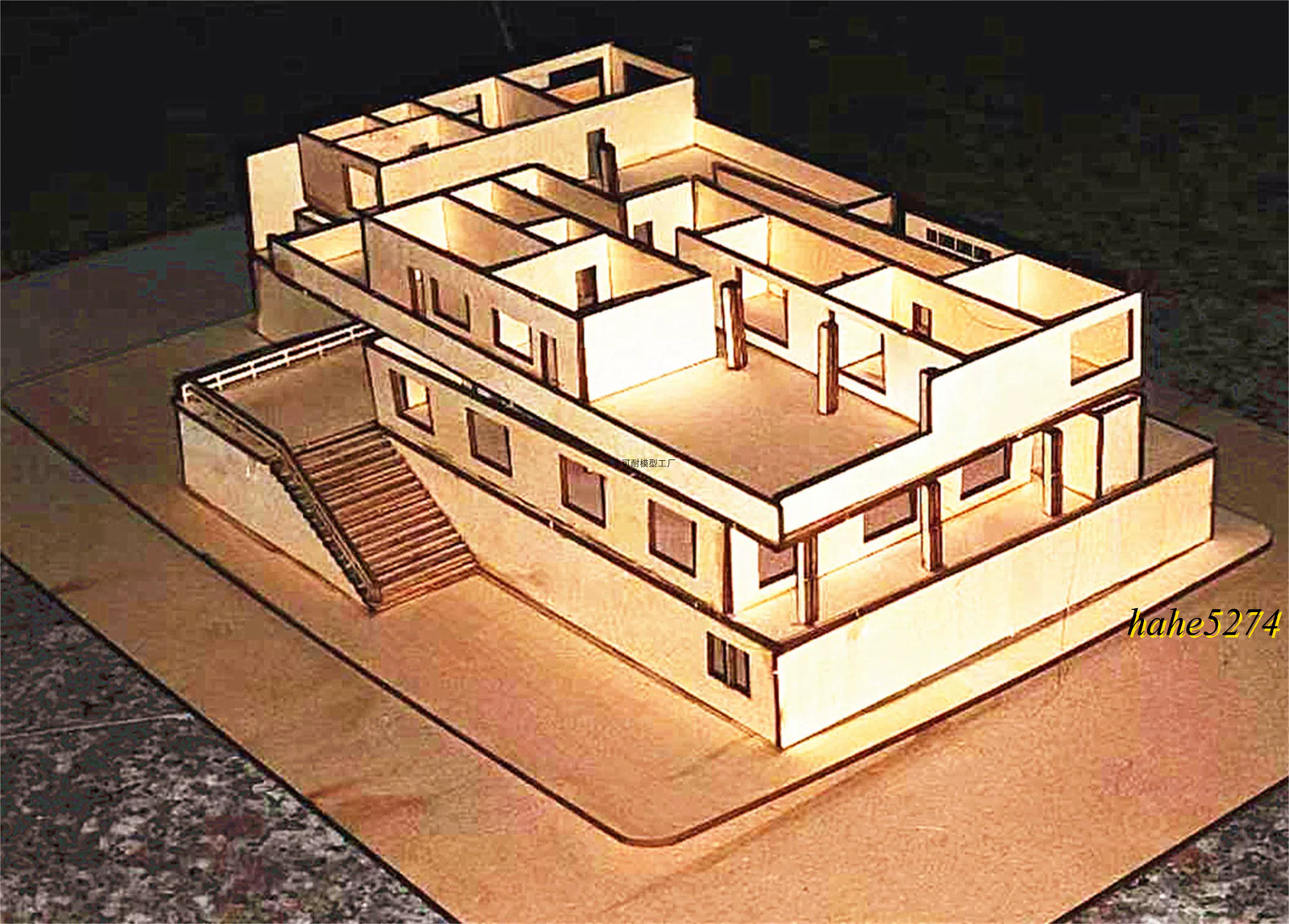 1:75/100/150 Villa Tugendhat Wooden Assembly Model Architectural Handcraft Kit