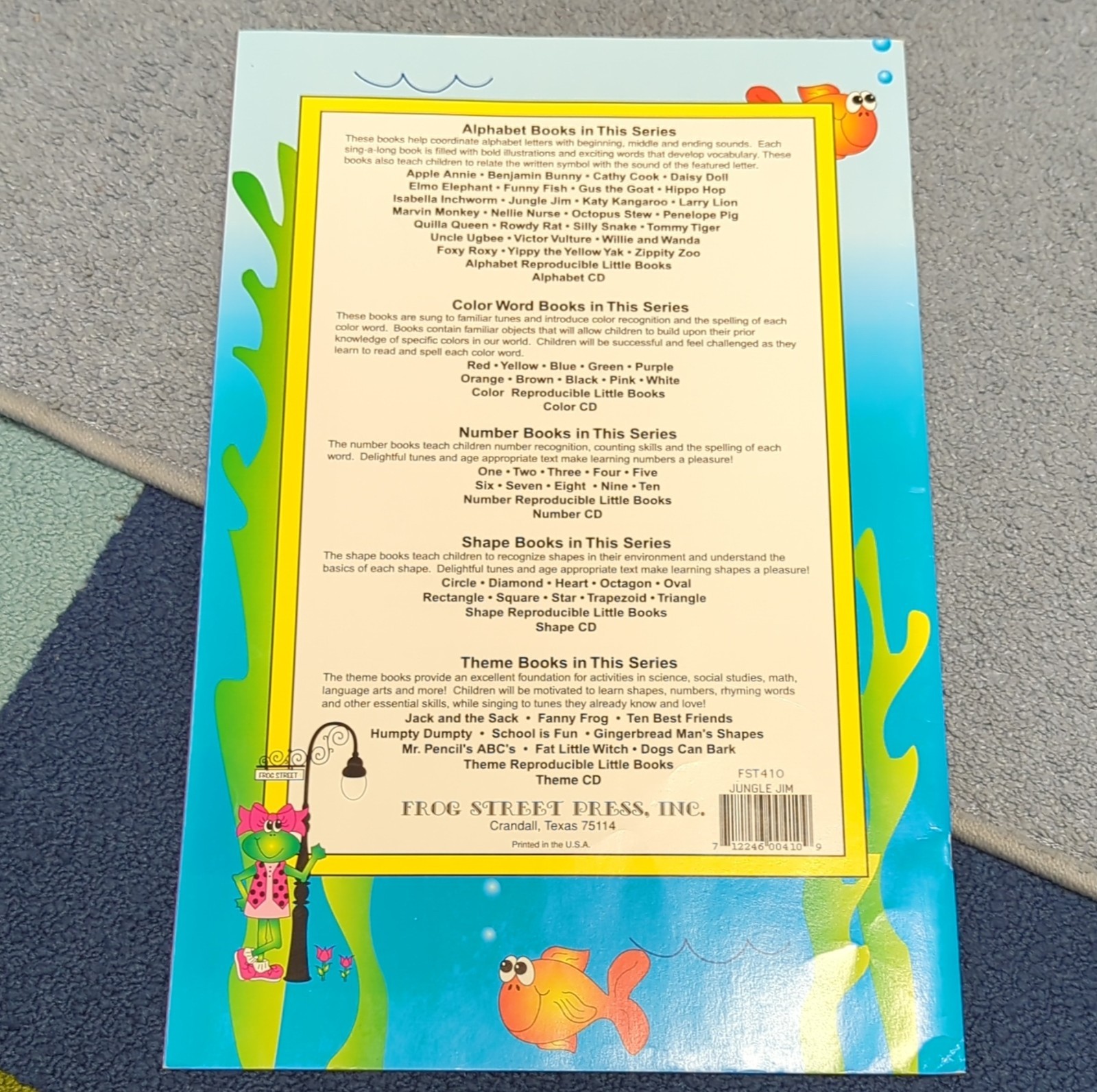 Frog Street Press Jungle Jim Alphabet Book for Kids Ages 4-7 Multicolor