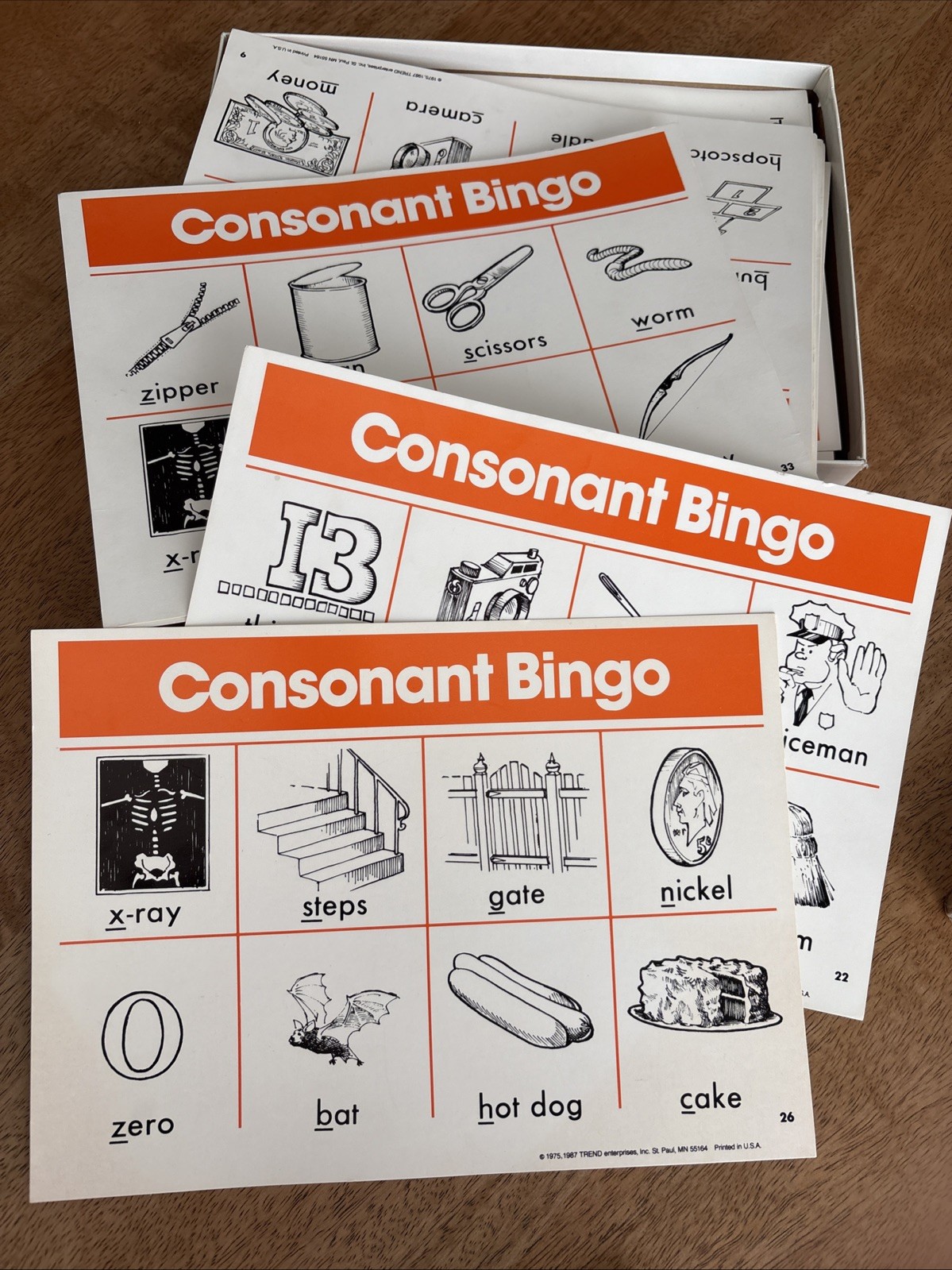Classroom Literacy Activity, Initial consonant bingo Game w Consonant Blends