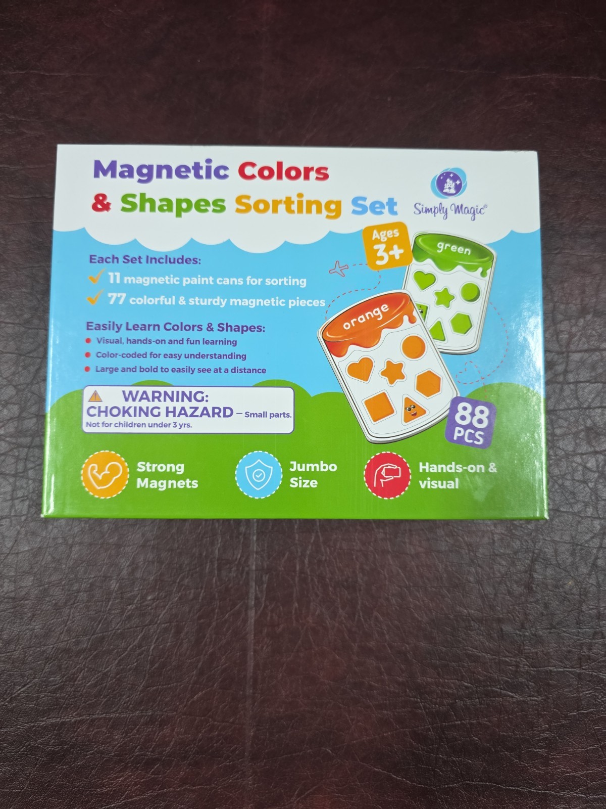 Simply Magic Magnetic Colors & Shapes Sorting Set 88 Pcs Educational Toy Ages 3+