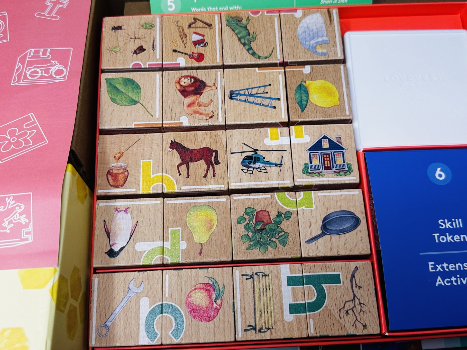 Lovevery Wooden Letter Sound Blocks Reading Skill Set Pt 2 – New Open Box