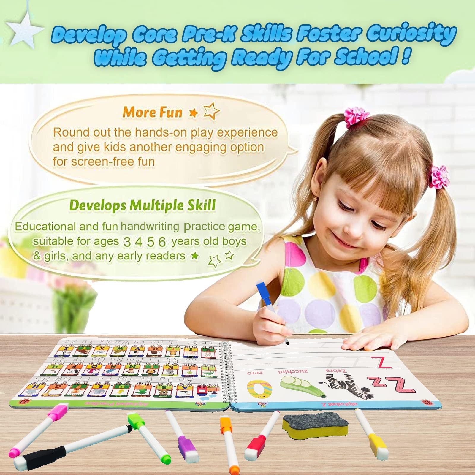 ALIANFLY Preschool Learning Activities Educational Workbook – Toddler Prek Mo…