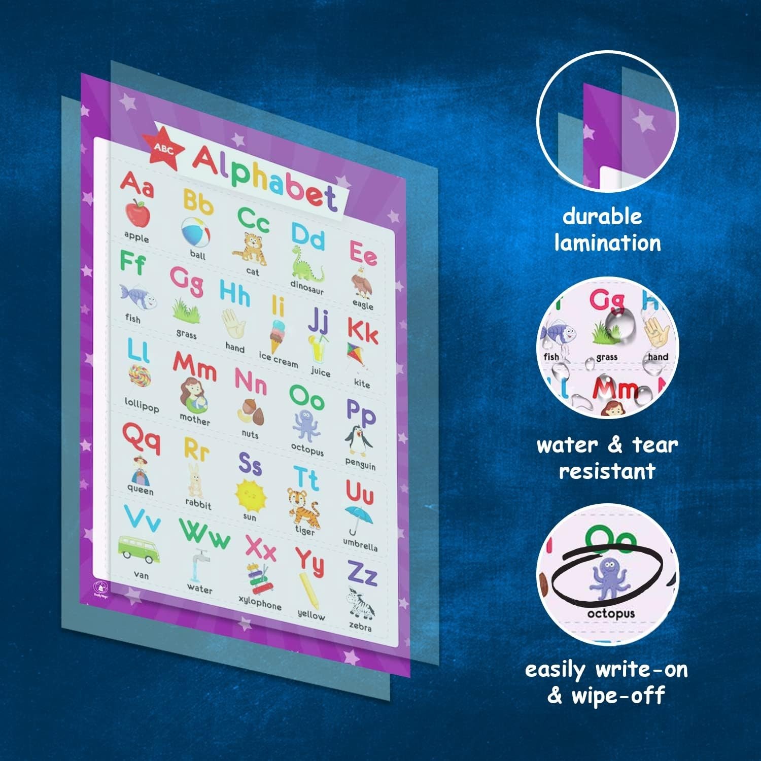 Engaging 32-Pack of 59 Learning Posters for Kids – 17×11, Classroom Essentials